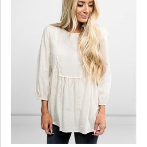 Ivory long sleeve top